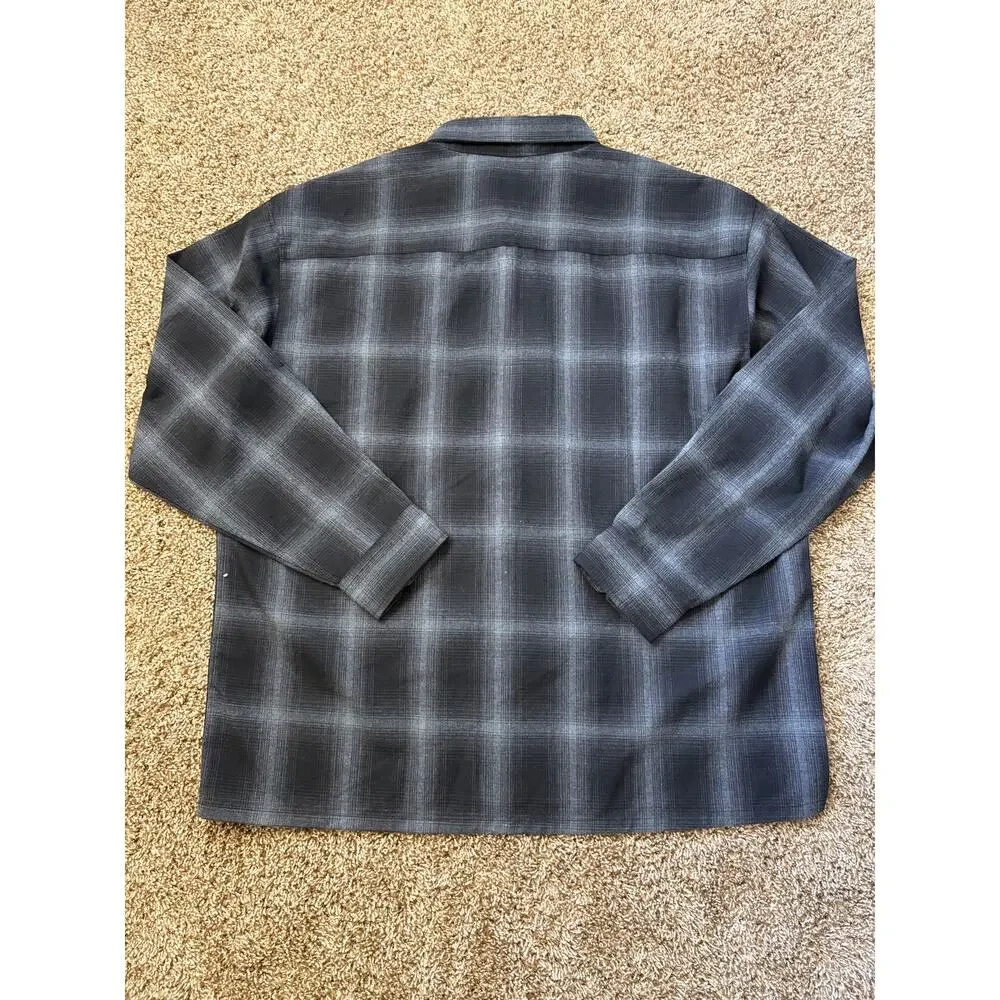 Y2K Crooks & Castles Grey Plaid Long Sleeve Button Up Mens Size XL